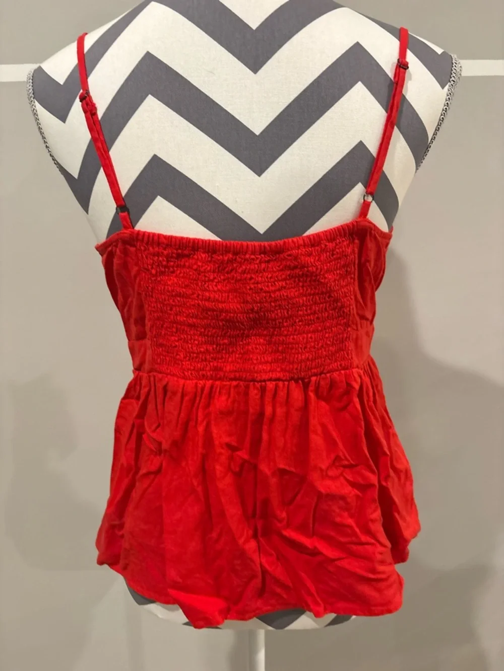 LOFT Red Tie-Front Spaghetti Strap Camisole - Picture 6 of 9